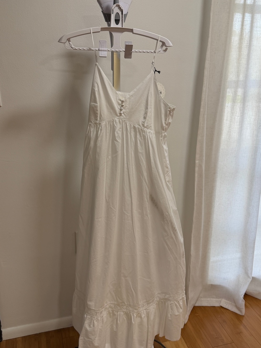 NWT Djerf Avenue Airy Poplin Midi Dress White - Picture 3 of 9